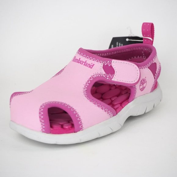 Timberland Little Harbor Sandal Toddler Pink White - Picture 2 of 12